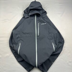 Patagonia Men's Charcoal Hooded Rain Jacket